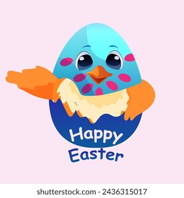 Vacaciones de Pascua, huevos de vector de Pascua y conejos
