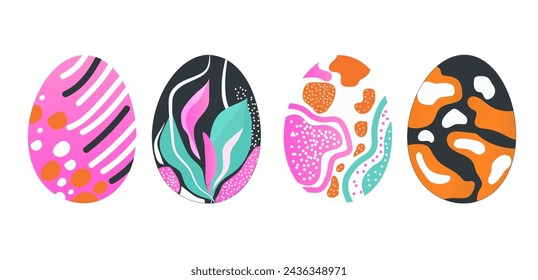 Easter holiday, Easter vector eggs and bunnies