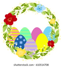 Easter holiday vector illustration card template