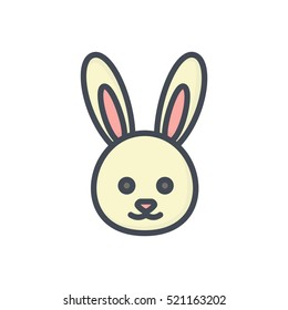 Easter Holidays Icon Colored Bunny