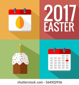 Easter icon  2017  Vector EPS 10