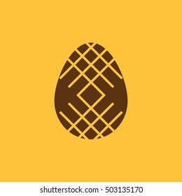 The Easter icon. Easter, egg symbol. UI. Web. Logo. Sign. Flat design. App. Stock vector
