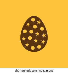The Easter icon. Easter, egg symbol. UI. Web. Logo. Sign. Flat design. App. Stock vector