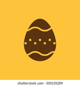 The Easter icon. Easter, egg symbol. UI. Web. Logo. Sign. Flat design. App. Stock vector