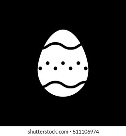 The Easter icon. Easter, egg symbol. UI. Web. Logo. Sign. Flat design. App. Stock vector