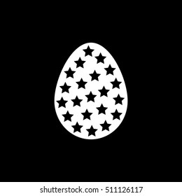 The Easter icon. Easter, egg symbol. UI. Web. Logo. Sign. Flat design. App. Stock vector