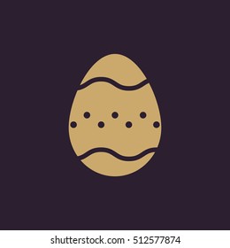 The Easter icon. Easter, egg symbol. UI. Web. Logo. Sign Flat design App Stock vector