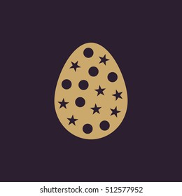 The Easter icon. Easter, egg symbol. UI. Web. Logo. Sign Flat design App Stock vector