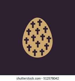 The Easter icon. Easter, egg symbol. UI. Web. Logo. Sign Flat design App Stock vector