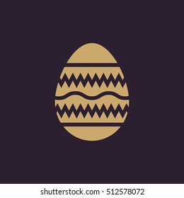 The Easter icon. Easter, egg symbol. UI. Web. Logo. Sign Flat design App Stock vector