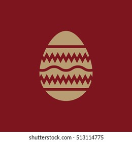 The Easter icon. Easter, egg symbol. UI. Web. Logo. Sign Flat design App Stock vector
