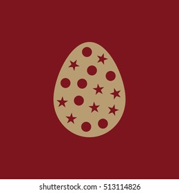 The Easter icon. Easter, egg symbol. UI. Web. Logo. Sign Flat design App Stock vector