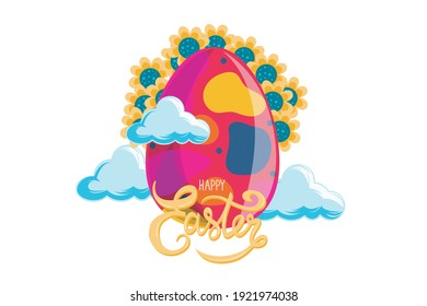 Easter Icon Egg Vector Design