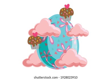 Easter Icon Egg Vector Design