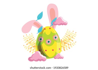 Icono de Pascua Icono Icono Ilustración del vector de huevo