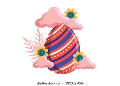 Easter Icon Egg Vector Illustration