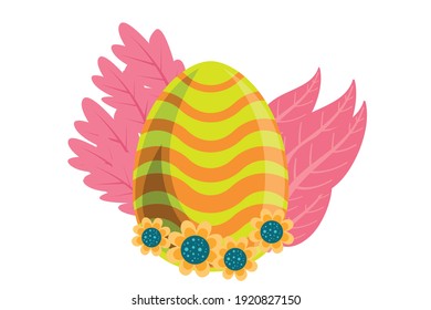 Easter Icon Egg Vector Illustration