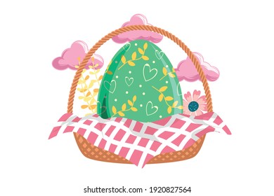 Easter Icon Egg Vector Illustration