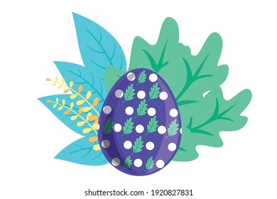 Easter Icon Egg Vector Illustration