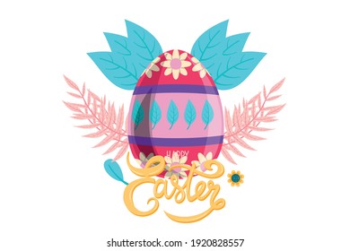 Easter Icon Egg Vector Illustration