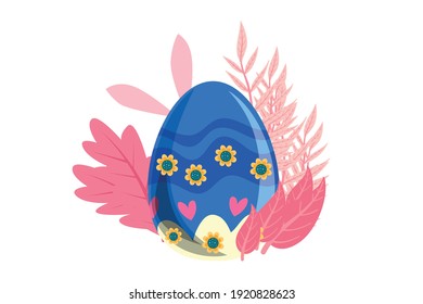 Easter Icon Egg Vector Illustration