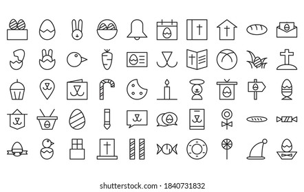 Easter icon pack. icons with minimalist concept line style. suitable for your project.Building icon pack. icons with minimalist concept line style. suitable for your project.