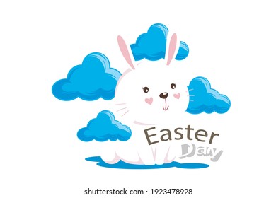 Easter Icon Rabbit Vector Design