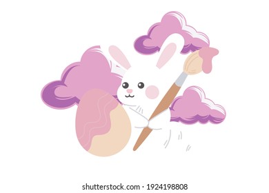 Easter Icon Rabbit Vector Design