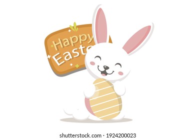 Easter Icon Rabbit Vector Design