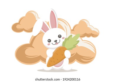 Easter Icon Rabbit Vector Design