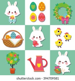 Easter icon set