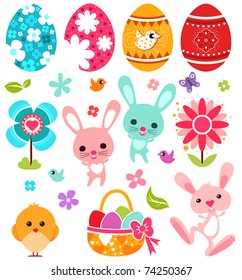 Easter icon set