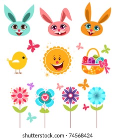 Easter icon set