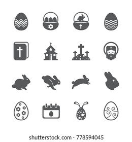 Easter icon set