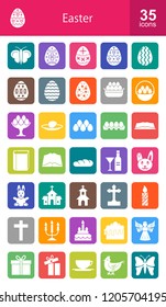 Easter icon set. Suitable for web apps, mobile apps and print media.