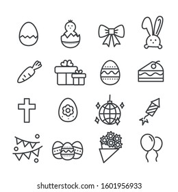 Easter icon vector isolated. Modern outline on white background