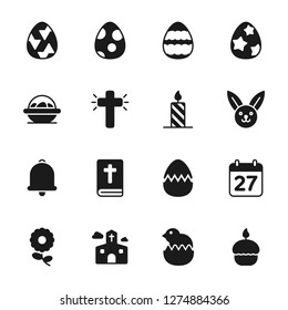 Easter icons pack. Isolated easter symbols collection. Graphic icons element
