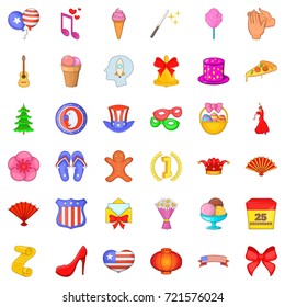Easter icons set. Cartoon style of 36 easter vector icons for web isolated on white background
