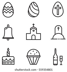 Easter icons set illustration design, EPS10