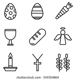 Easter icons set illustration design, EPS10