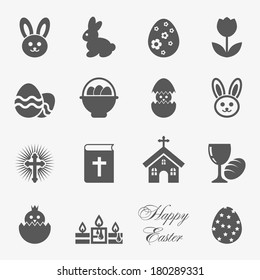 Easter Icons, Vector.