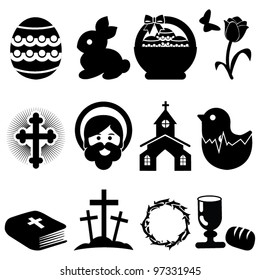 Easter icons-silhouettes