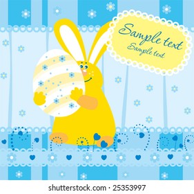 Easter illustration with a  bunny