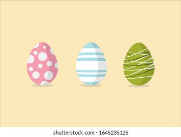  Ilustración de Pascua. Feliz Pascua. Un conjunto de dibujos a mano, Easter egg Colección de imágenes de huevos de Pascua.