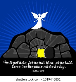 Easter illustration. Jesus Christ is risen.