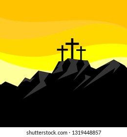 Easter illustration. Jesus Christ is risen.