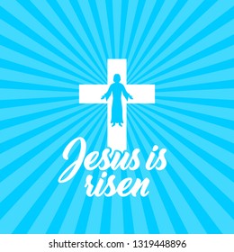 Easter illustration. Jesus Christ is risen.