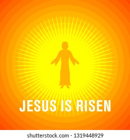 Easter illustration. Jesus Christ is risen.