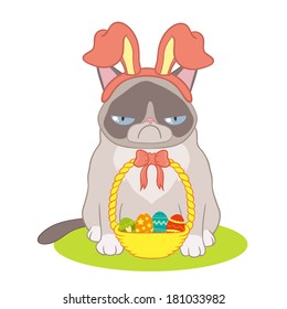 Easter illustration vector on a white background