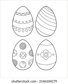 Ilustraciones de Pascua con huevos, adorno